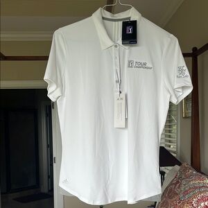 Adidas White Polo Shirt Classic Design